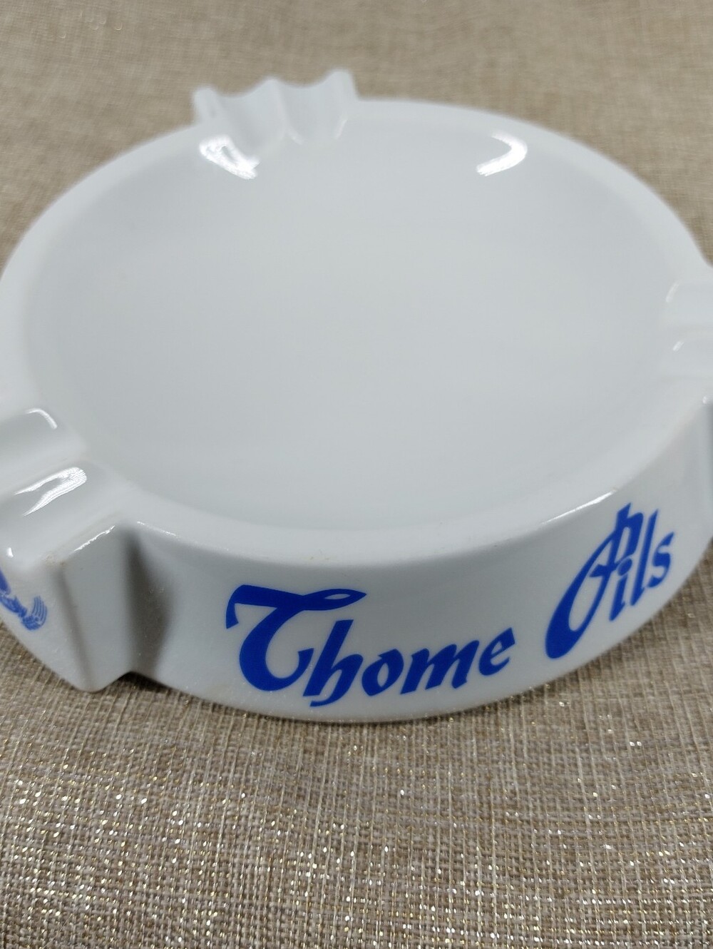 Vintage Thome Pils Ashtray German Beer Breweriana Ceramic 7.5" Wide